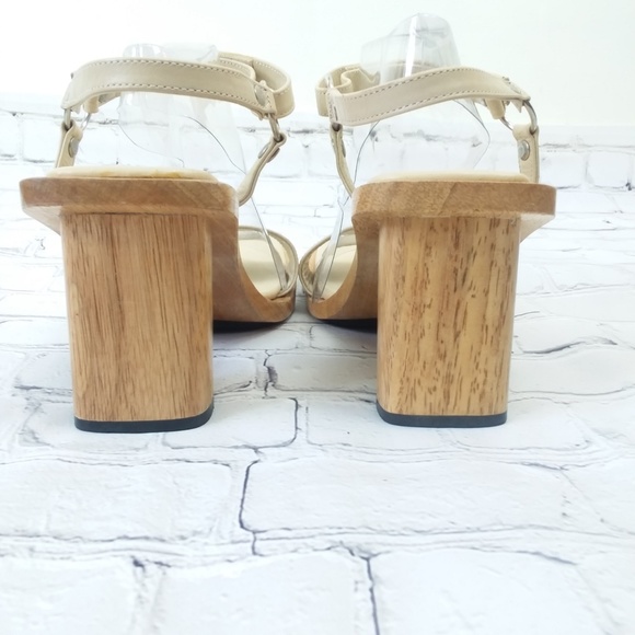 Chunky Wood Retro Heels Studded - Picture 3 of 8